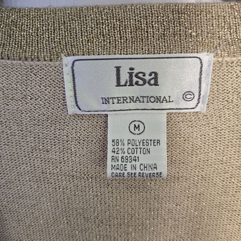 Gold Button-Up Cardigan - Picture 5 of 7